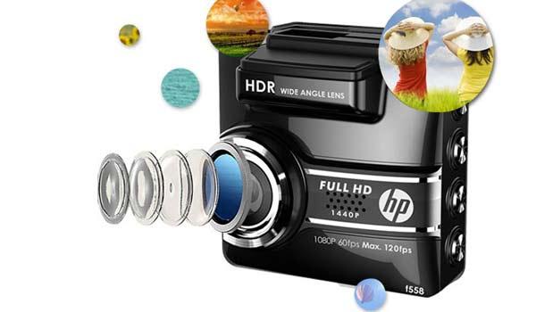 Hp f558 camera hành trình hỗ trợ lái xe thông minh-độ phân giải super hd 1440p